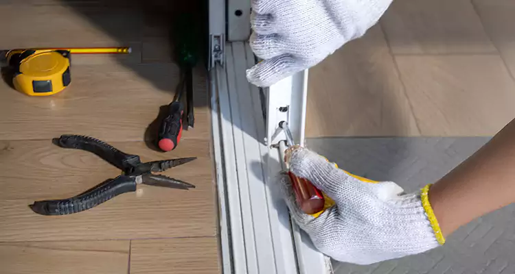 Backyard Sliding Door Track Repair in Lake Butler, FL